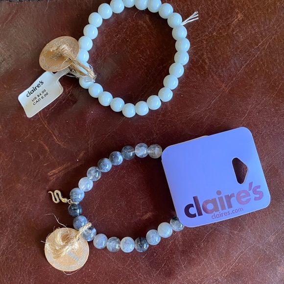 Claire’s white and gray beaded bracelets (Brand New With Tags) - Picture 6 of 6
